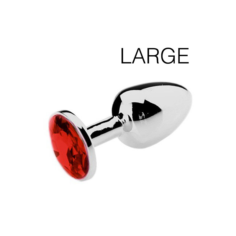 Generique Plug bijou Spolly Large - Rouge 8.5 x 3.9cm